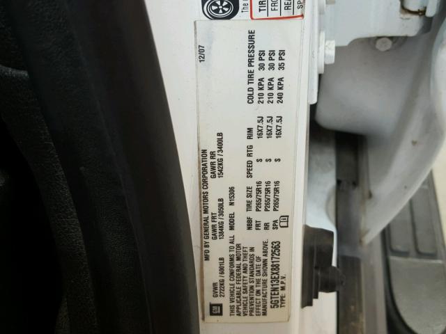 5GTEN13EX88172563 - 2008 HUMMER H3 Biały zdjęcie 10