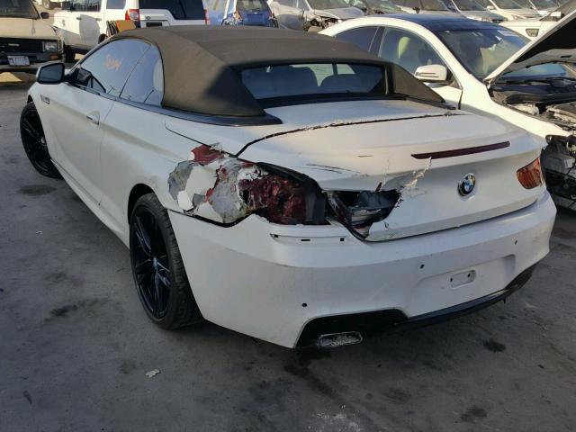 WBALZ3C53CDL73071 - 2012 BMW 650 I WHITE photo 3