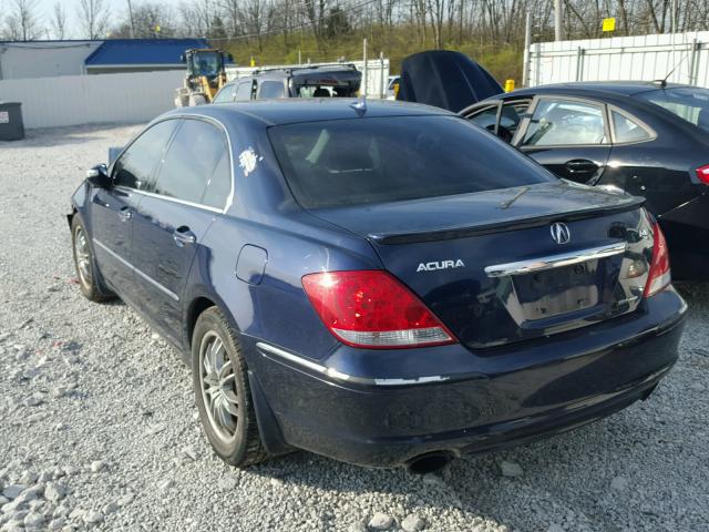 JH4KB16505C012360 - 2005 ACURA RL BLUE photo 3