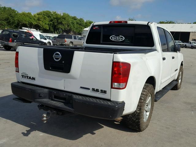 1N6BA07D19N310525 - 2009 NISSAN TITAN XE WHITE photo 4