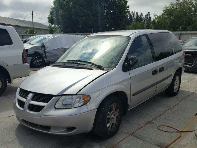 1D4GP25313B220400 - 2003 DODGE CARAVAN SE SILVER photo 2