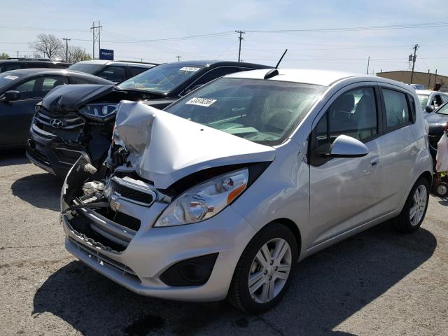 KL8CD6S94FC717436 - 2015 CHEVROLET SPARK 1LT SILVER photo 2