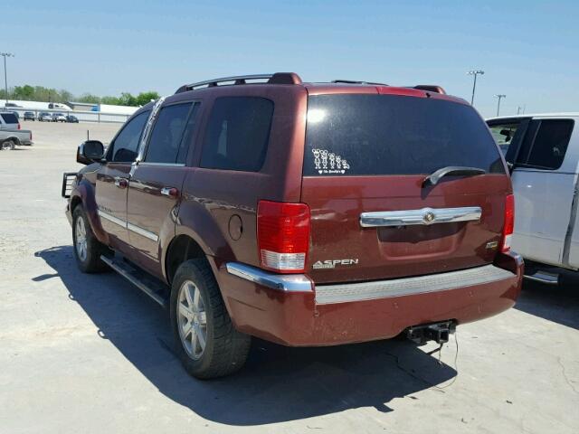 1A8HX58N88F138639 - 2008 CHRYSLER ASPEN LIMI MAROON photo 3