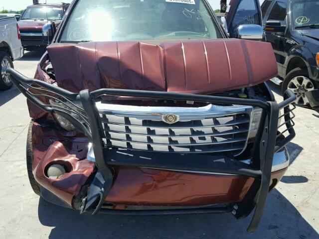 1A8HX58N88F138639 - 2008 CHRYSLER ASPEN LIMI MAROON photo 7
