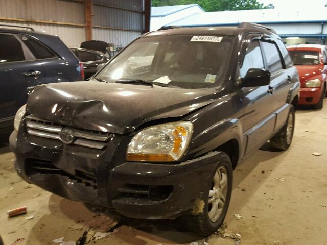 KNDJF723467155248 - 2006 KIA SPORTAGE BLACK photo 2