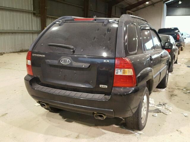 KNDJF723467155248 - 2006 KIA SPORTAGE BLACK photo 4