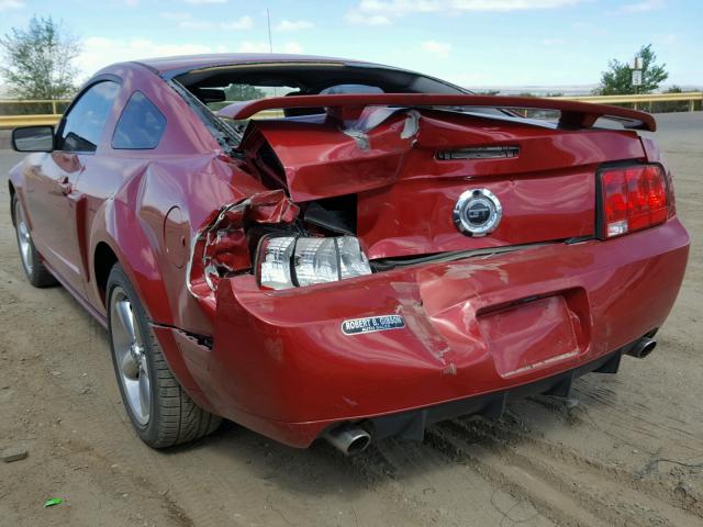 1ZVHT82H185160847 - 2008 FORD MUSTANG GT RED photo 3