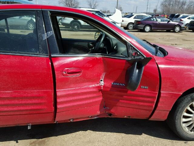 1G2NF52TXYM838957 - 2000 PONTIAC GRAND AM S RED photo 9