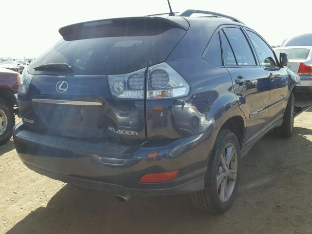 JTJHW31U072034715 - 2007 LEXUS RX 400H BLUE photo 4