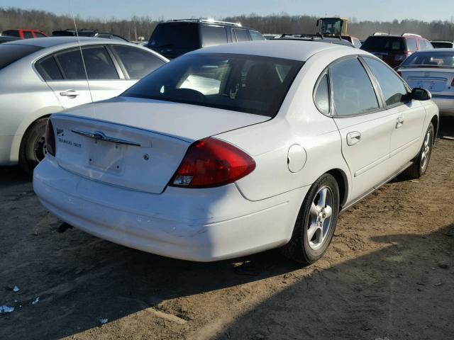 1FAHP55U11G245993 - 2001 FORD TAURUS SES WHITE photo 4