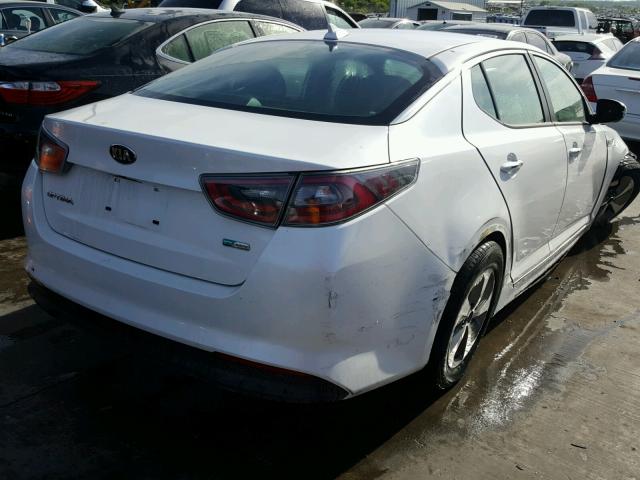 KNAGM4AD8G5094604 - 2016 KIA OPTIMA HYB WHITE photo 4