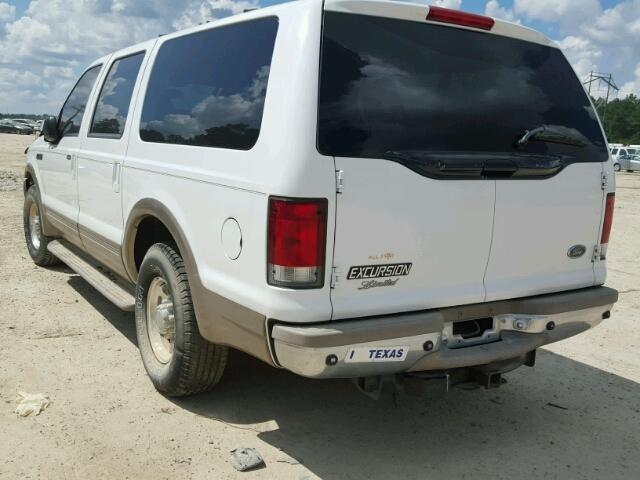 1FMNU42S1YED96224 - 2000 FORD EXCURSION WHITE photo 3