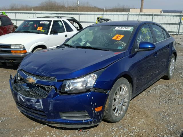 1G1PH5SB3D7240023 - 2013 CHEVROLET CRUZE ECO BLUE photo 2