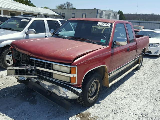 2GCEC19K6N1101644 - 1992 CHEVROLET GMT-400 C1 MAROON photo 2