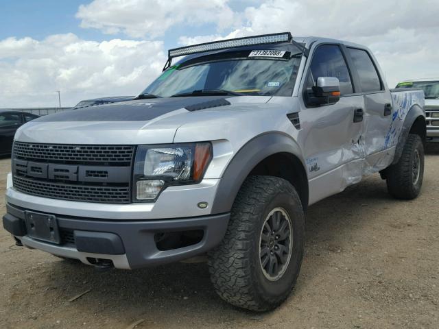 1FTFW1R69BFA36064 - 2011 FORD F150 SVT R SILVER photo 2