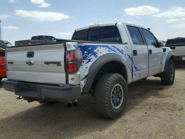 1FTFW1R69BFA36064 - 2011 FORD F150 SVT R SILVER photo 4