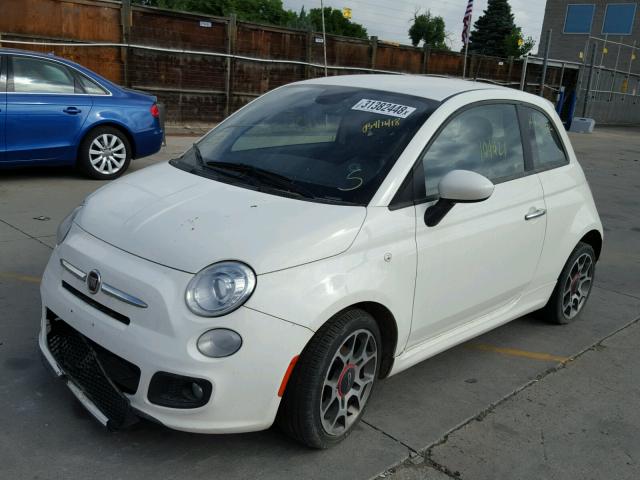 3C3CFFBR1DT736470 - 2013 FIAT 500 SPORT WHITE photo 2