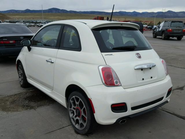 3C3CFFBR1DT736470 - 2013 FIAT 500 SPORT WHITE photo 3