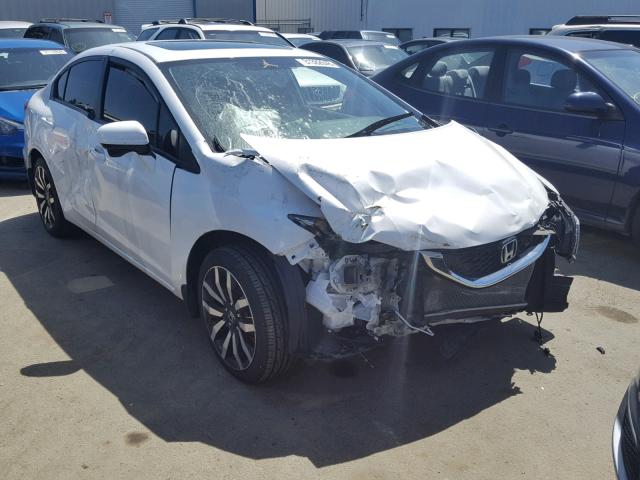 19XFB2F91FE216106 - 2015 HONDA CIVIC EXL WHITE photo 1