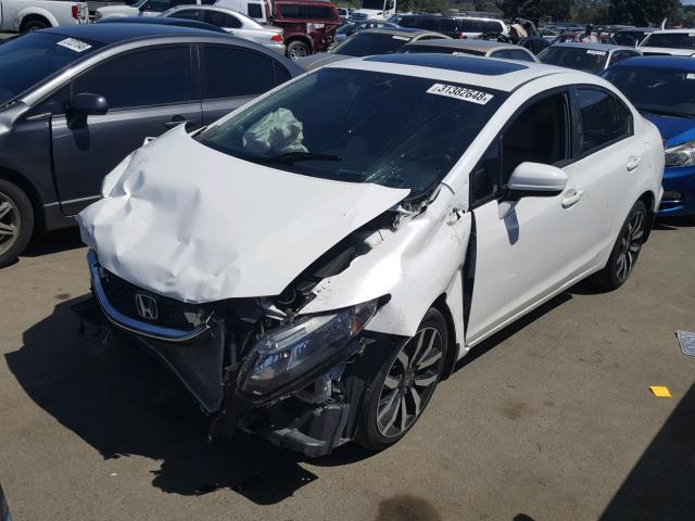 19XFB2F91FE216106 - 2015 HONDA CIVIC EXL WHITE photo 2