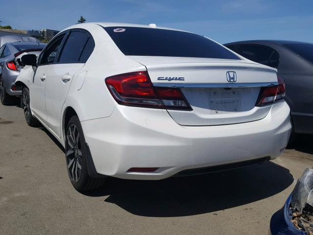 19XFB2F91FE216106 - 2015 HONDA CIVIC EXL WHITE photo 3