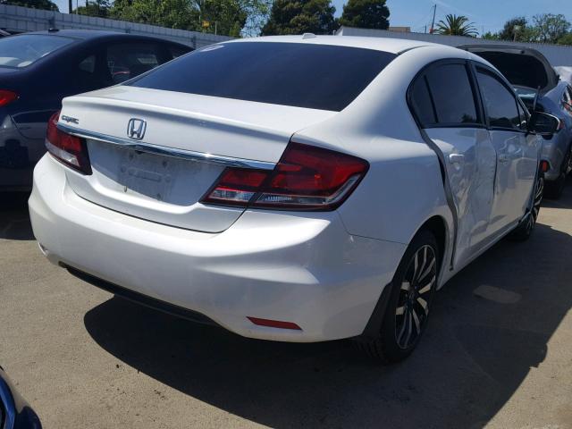 19XFB2F91FE216106 - 2015 HONDA CIVIC EXL WHITE photo 4