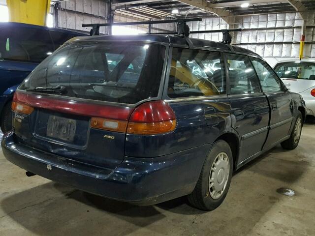 4S3BK4355V7312251 - 1997 SUBARU LEGACY L BLUE photo 4