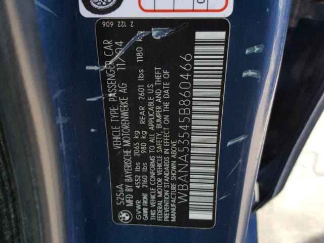 WBANA53545B860466 - 2005 BMW 525 I 蓝色 照片 10
