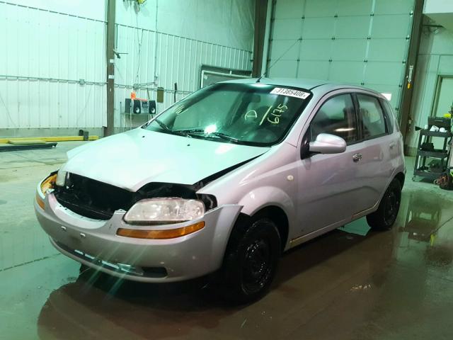 KL1TD66696B676175 - 2006 CHEVROLET AVEO BASE Gümüş foto 2