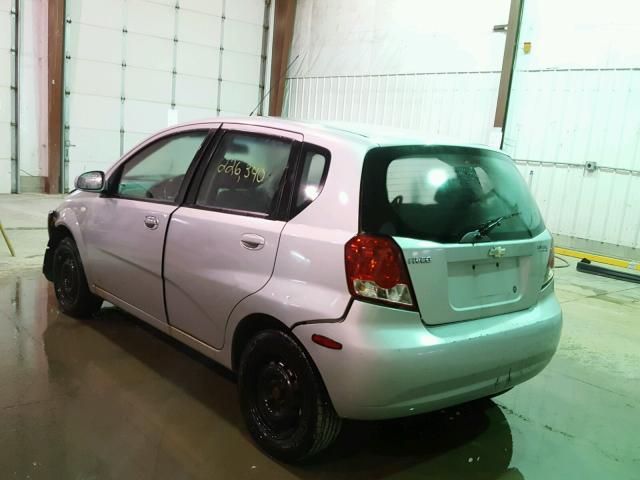 KL1TD66696B676175 - 2006 CHEVROLET AVEO BASE Gümüş foto 3