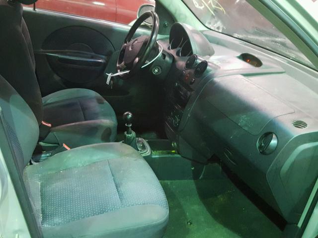 KL1TD66696B676175 - 2006 CHEVROLET AVEO BASE Gümüş foto 5