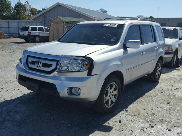 5FNYF48939B005025 - 2009 HONDA PILOT TOUR SILVER photo 2