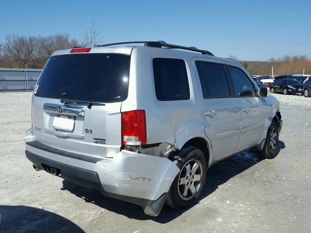 5FNYF48939B005025 - 2009 HONDA PILOT TOUR SILVER photo 4