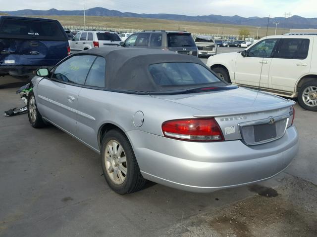 1C3EL75R34N150646 - 2004 CHRYSLER SEBRING GT SILVER photo 3