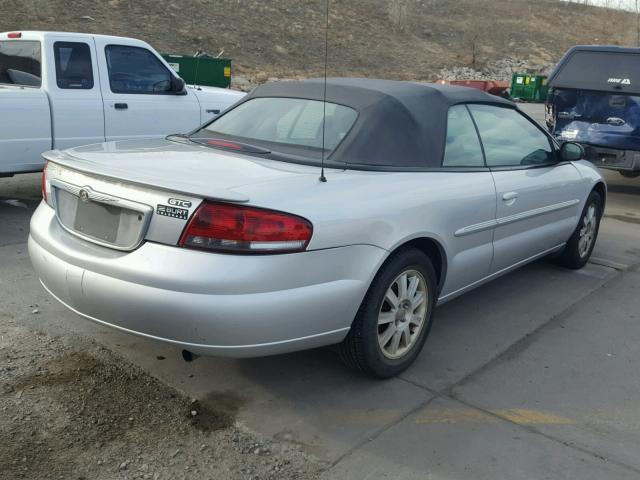 1C3EL75R34N150646 - 2004 CHRYSLER SEBRING GT SILVER photo 4