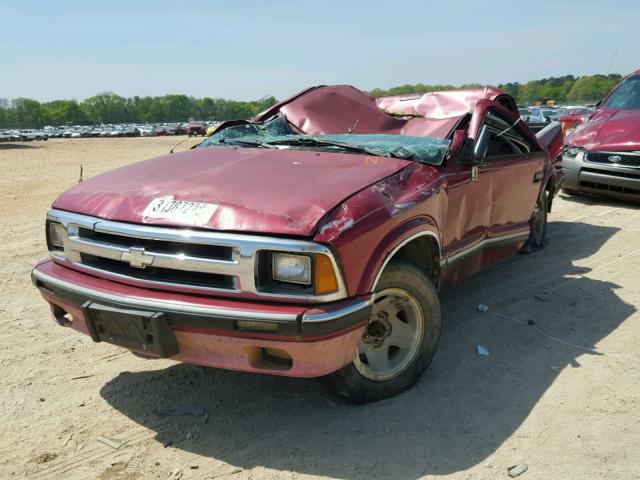 1GCCS19W9S8202053 - 1995 CHEVROLET S TRUCK S1 RED photo 2