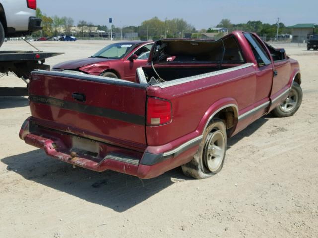 1GCCS19W9S8202053 - 1995 CHEVROLET S TRUCK S1 RED photo 4