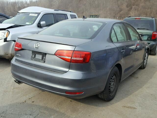3VW2K7AJ5FM305256 - 2015 VOLKSWAGEN JETTA BASE CHARCOAL photo 4