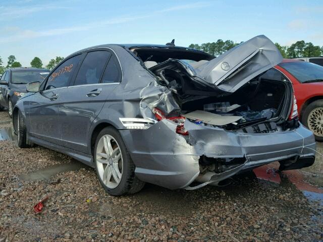 WDDGF4HB8CA621064 - 2012 MERCEDES-BENZ C 250 GRAY photo 3