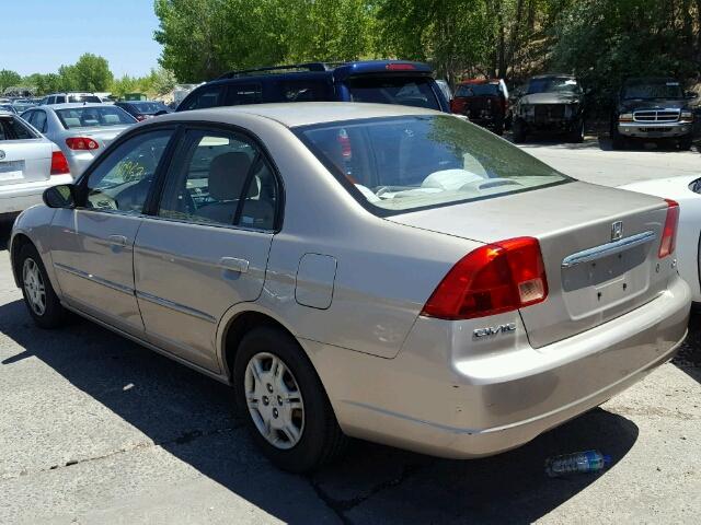 2HGES16532H591174 - 2002 HONDA CIVIC LX BEIGE photo 3