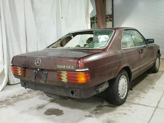 WDBCA45E6MA589740 - 1991 MERCEDES-BENZ 560 SEC RED photo 4