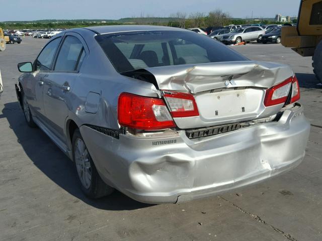 4A32B2FF0AE013147 - 2010 MITSUBISHI GALANT FE SILVER photo 3