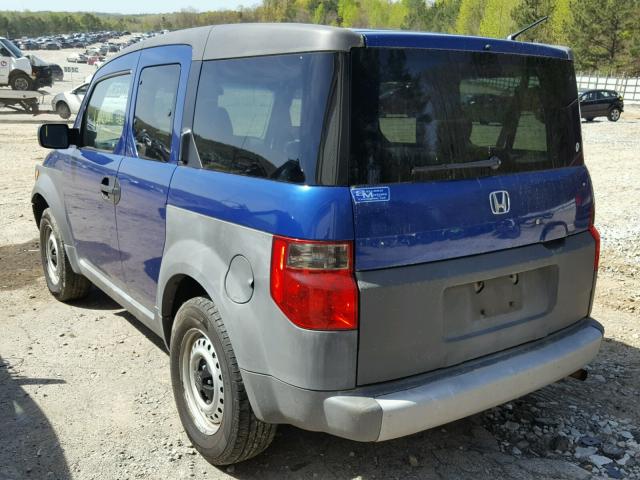 5J6YH28304L015506 - 2004 HONDA ELEMENT LX BLUE photo 3