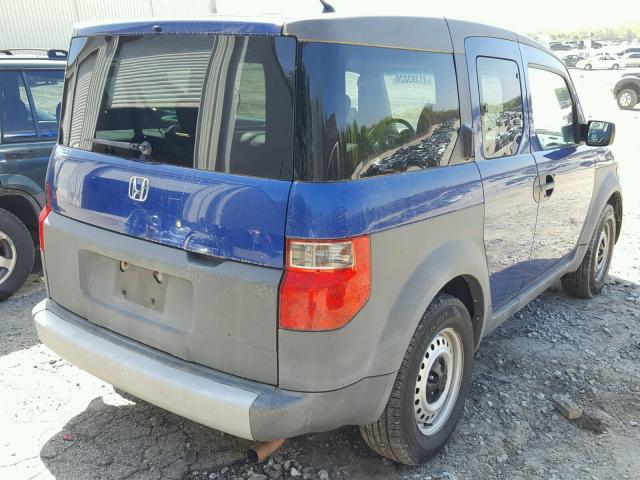 5J6YH28304L015506 - 2004 HONDA ELEMENT LX BLUE photo 4