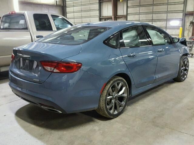 1C3CCCBG5FN573492 - 2015 CHRYSLER 200 S BLUE photo 4