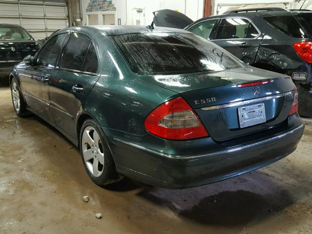 WDBUF72X77B044979 - 2007 MERCEDES-BENZ E 550 GREEN photo 3
