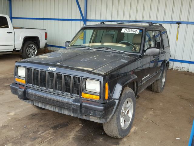 1J4FF58S5YL209072 - 2000 JEEP CHEROKEE BLACK photo 2