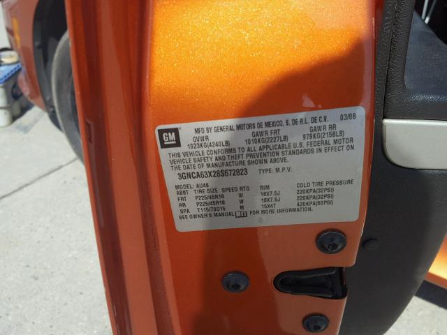 3GNCA63X28S672823 - 2008 CHEVROLET HHR SS 橙色 照片 10