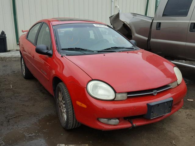 1B3ES46C21D187892 - 2001 DODGE NEON SE RED photo 1