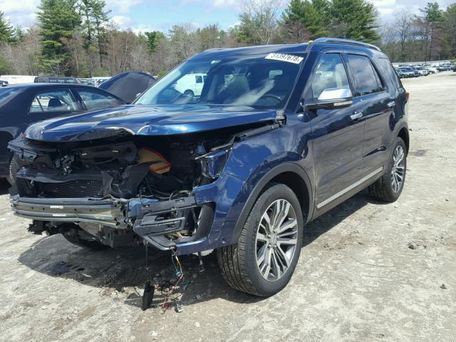 1FM5K8HTXHGC59123 - 2017 FORD EXPLORER P BLUE photo 2